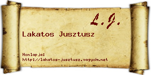 Lakatos Jusztusz névjegykártya